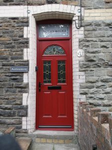 composite door red and frame 1